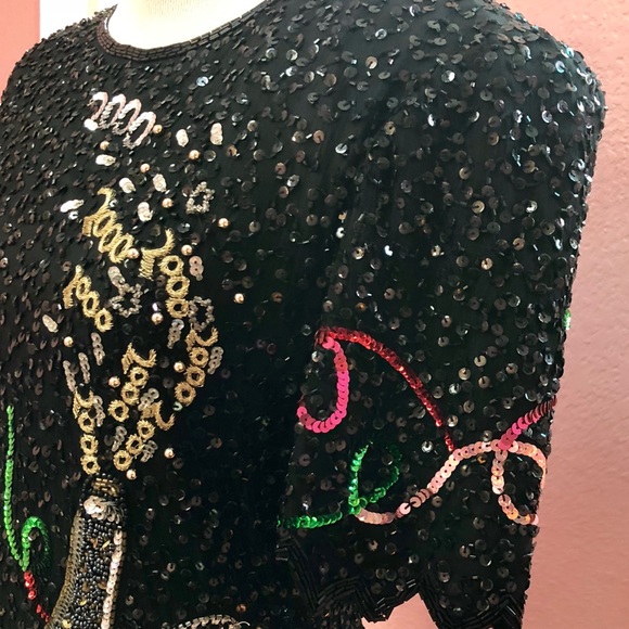 Y2K Party Top Laurence Kazar Deadstock Vintage - Picture 7 of 9